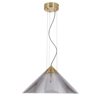 Κρεμαστό φωτιστικό με καλώδιο PRESTO 1xGX53/10W/230V, διάμετρος 42 cm, χρυσό/καπνιστό γκρι
