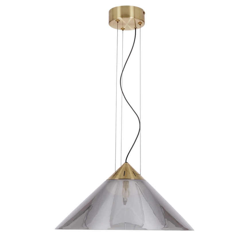 Κρεμαστό φωτιστικό με καλώδιο PRESTO 1xGX53/10W/230V, διάμετρος 42 cm, χρυσό/καπνιστό γκρι