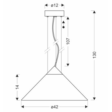 Κρεμαστό φωτιστικό με καλώδιο PRESTO 1xGX53/10W/230V, διάμετρος 42 cm, χρυσό/καπνιστό γκρι