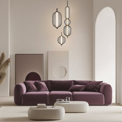 Κρεμαστό φωτιστικό με καλώδιο PUMA LED/10W/230V, Ø 20 cm, μαύρο