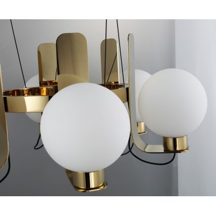 Κρεμαστό φωτιστικό με καλώδιο REGGIO 6xE27/40W/230V χρυσό