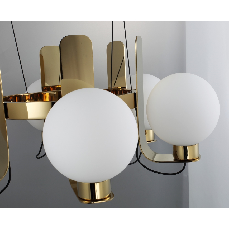 Κρεμαστό φωτιστικό με καλώδιο REGGIO 6xE27/40W/230V χρυσό