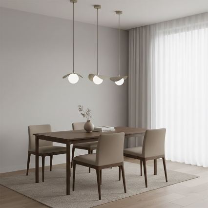 Κρεμαστό φωτιστικό με καλώδιο RITUAL 1xG9/8W/230V μπεζ