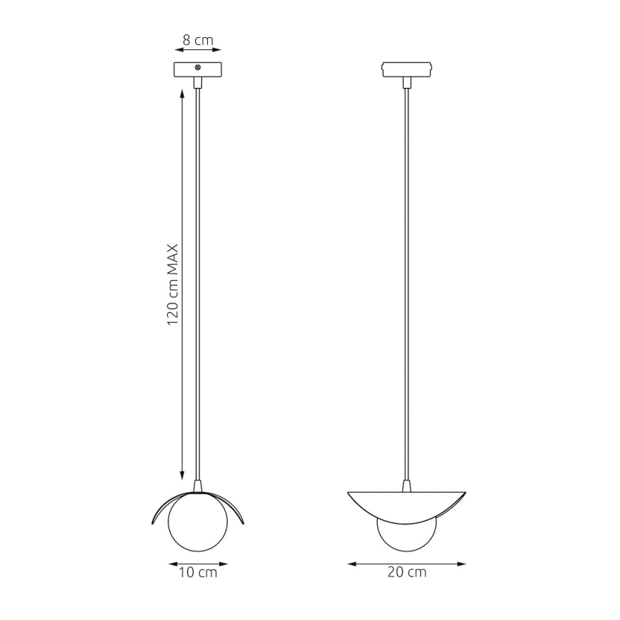 Κρεμαστό φωτιστικό με καλώδιο RITUAL 1xG9/8W/230V μπεζ