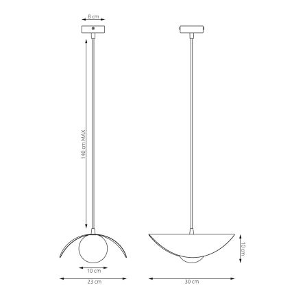 Κρεμαστό φωτιστικό με καλώδιο RITUAL 1xG9/8W/230V μπεζ