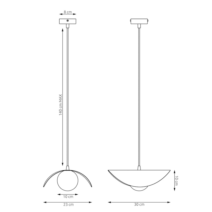 Κρεμαστό φωτιστικό με καλώδιο RITUAL 1xG9/8W/230V μπεζ