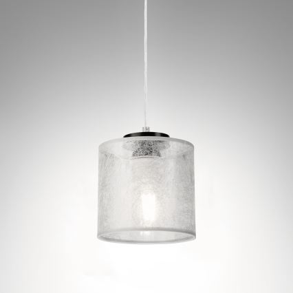 Κρεμαστό φωτιστικό με καλώδιο ROSA 1xE27/60W/230V μαύρο/γκρι