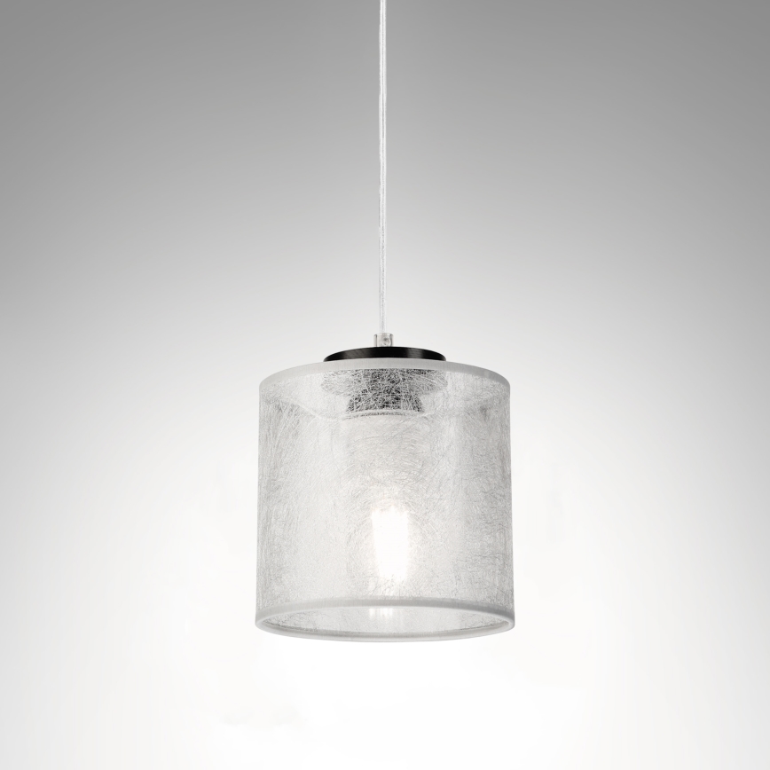 Κρεμαστό φωτιστικό με καλώδιο ROSA 1xE27/60W/230V μαύρο/γκρι