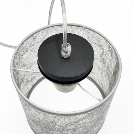 Κρεμαστό φωτιστικό με καλώδιο ROSA 1xE27/60W/230V μαύρο/γκρι