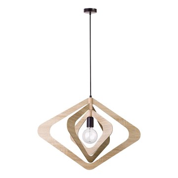 Κρεμαστό φωτιστικό με καλώδιο ROXIE 1xE27/15W/230V καφέ