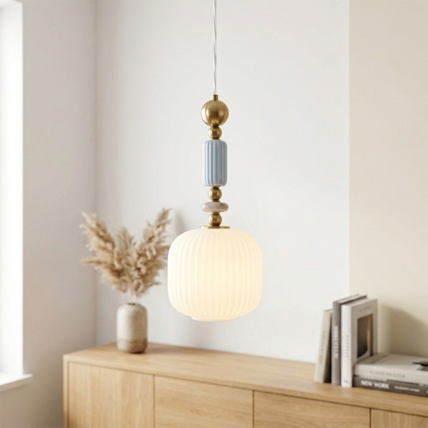Κρεμαστό φωτιστικό με καλώδιο ROYAL 1xE27/15W/230V χρυσό/λευκό