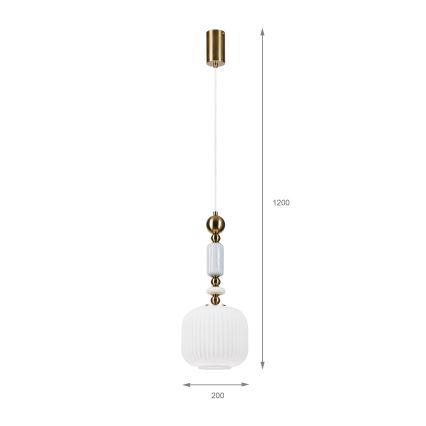 Κρεμαστό φωτιστικό με καλώδιο ROYAL 1xE27/15W/230V χρυσό/λευκό