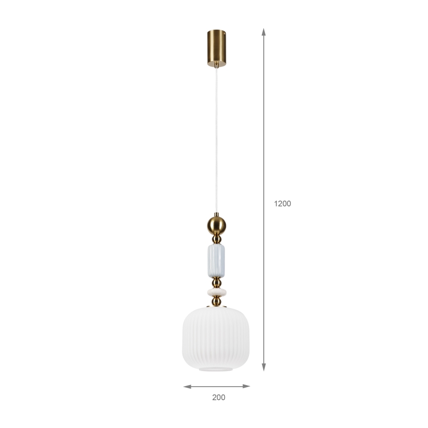 Κρεμαστό φωτιστικό με καλώδιο ROYAL 1xE27/15W/230V χρυσό/λευκό