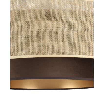 Κρεμαστό φωτιστικό με καλώδιο SARTA 1xE27/60W/230V, διάμ. 45 cm, καφέ/γιούτα