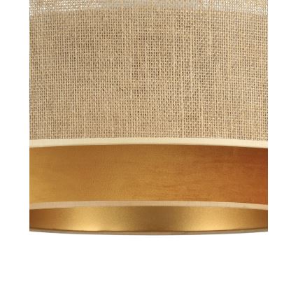 Κρεμαστό φωτιστικό με καλώδιο SARTA 1xE27/60W/230V διάμ. 45 cm χάλκινο/γιούτα