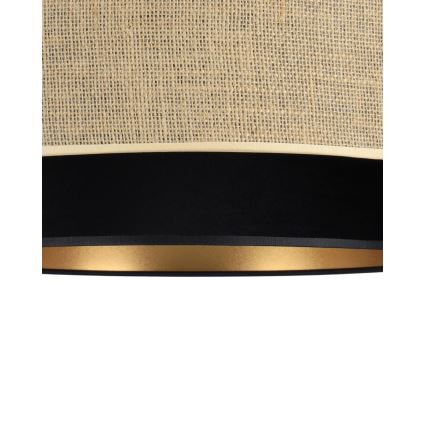 Κρεμαστό φωτιστικό με καλώδιο SARTA 1xE27/60W/230V μαύρο/τζούτα