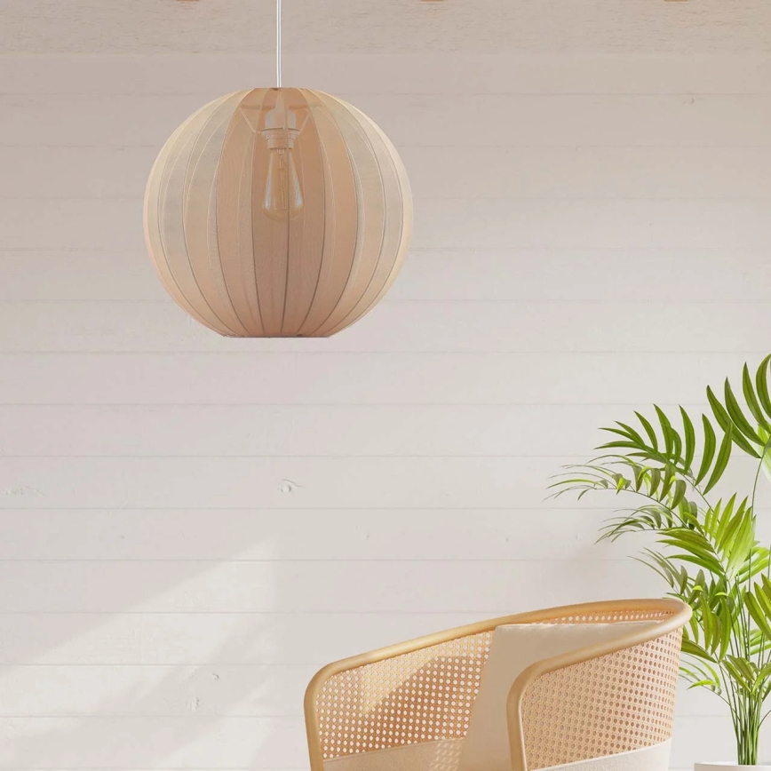 Κρεμαστό φωτιστικό με καλώδιο SENSAI 1xE27/20W/230V Ø 40 cm μπεζ