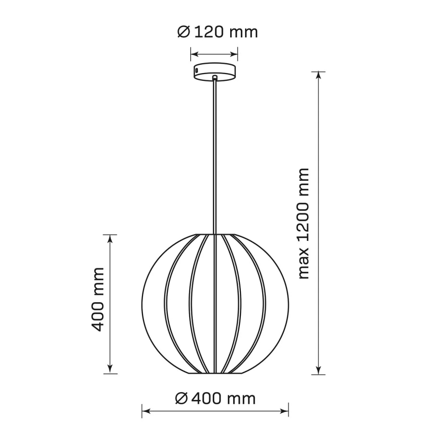 Κρεμαστό φωτιστικό με καλώδιο SENSAI 1xE27/20W/230V Ø 40 cm μπεζ