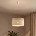 Κρεμαστό φωτιστικό με καλώδιο SIRJA PLISADO 1xE27/15W/230V Ø 35 cm, σε κρεμ απόχρωση