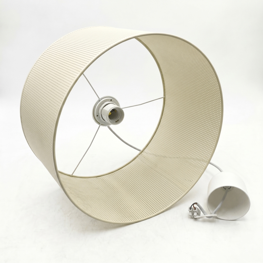 Κρεμαστό φωτιστικό με καλώδιο SIRJA PLISADO 1xE27/15W/230V Ø 35 cm, σε κρεμ απόχρωση