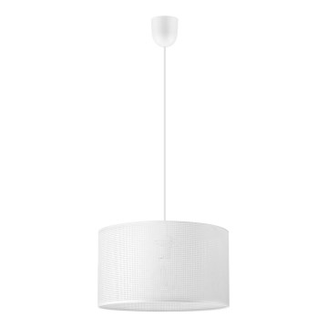 Κρεμαστό φωτιστικό με καλώδιο SIRJA PLISADO 1xE27/15W/230V Ø 35 εκ. λευκό
