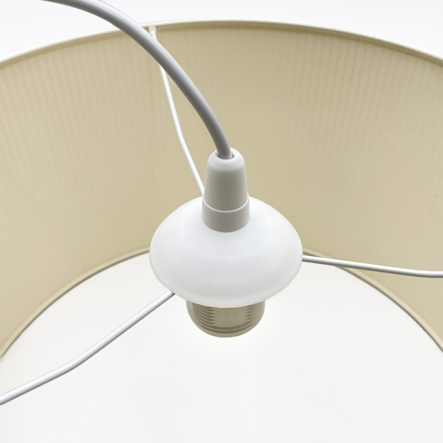 Κρεμαστό φωτιστικό με καλώδιο SIRJA PLISADO 1xE27/15W/230V διάμετρος 35 cm χρώμα εκρού