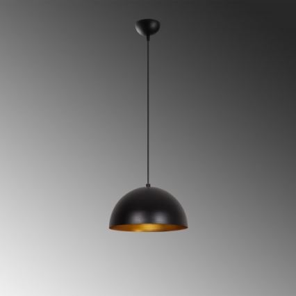 Κρεμαστό φωτιστικό με καλώδιο SIVANI 1xE27/40W/230V, Ø 30 εκ., μαύρο/χάλκινο