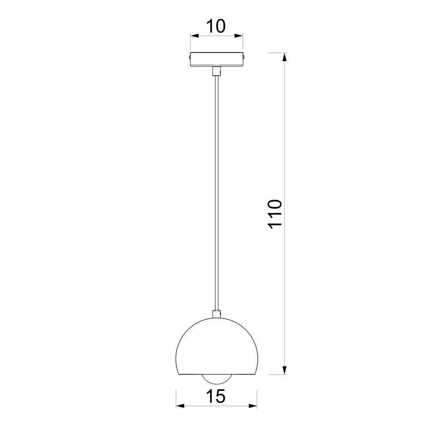 Κρεμαστό φωτιστικό με καλώδιο SOOL 1xE27/15W/230V, Ø 15 cm, σε κρεμ απόχρωση