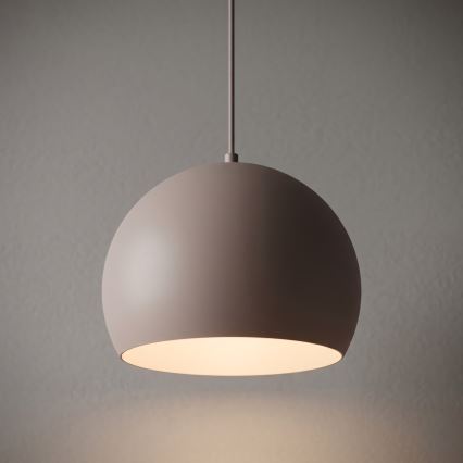 Κρεμαστό φωτιστικό με καλώδιο SOOL 1xE27/15W/230V Ø 27 cm κρεμ χρώμα