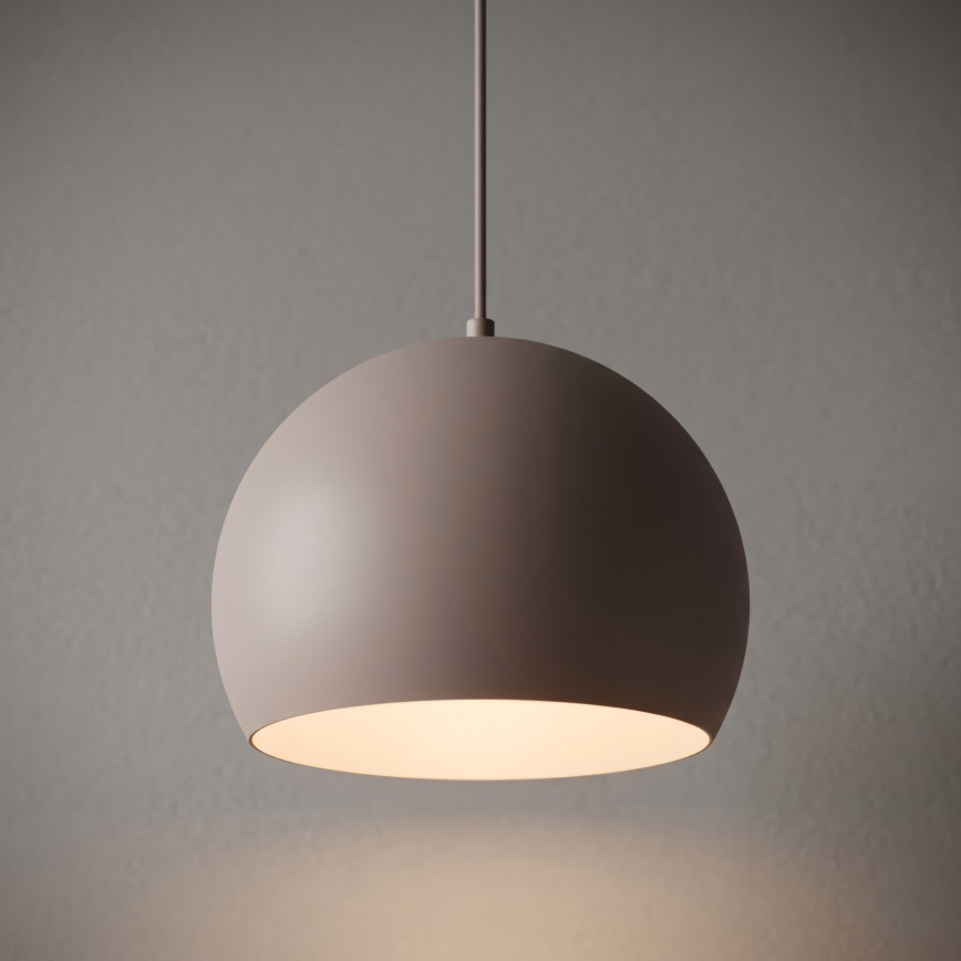 Κρεμαστό φωτιστικό με καλώδιο SOOL 1xE27/15W/230V Ø 27 cm κρεμ χρώμα