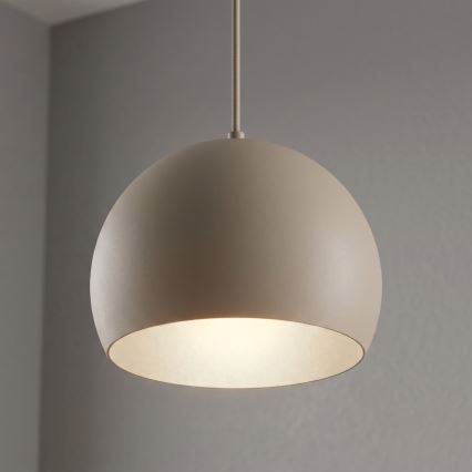 Κρεμαστό φωτιστικό με καλώδιο SOOL 1xE27/15W/230V Ø 27 εκ. μπεζ