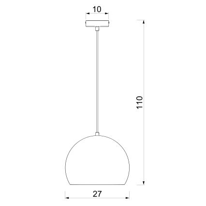 Κρεμαστό φωτιστικό με καλώδιο SOOL 1xE27/15W/230V Ø 27 εκ. μπεζ