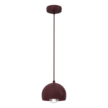 Κρεμαστό φωτιστικό με καλώδιο SOOL 1xE27/15W/230V διάμ. 15 cm μπορντό