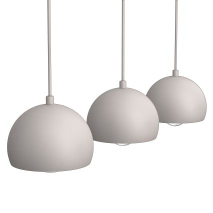 Κρεμαστό φωτιστικό με καλώδιο SOOL 3xE27/15W/230V σε κρεμ απόχρωση