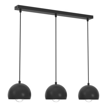 Κρεμαστό φωτιστικό με καλώδιο SOOL 3xE27/15W/230V μαύρο