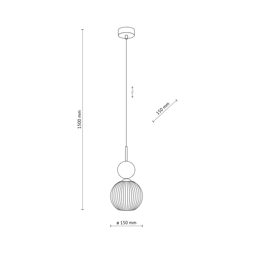 Κρεμαστό φωτιστικό με καλώδιο SOPHIA 1xE14/10W/230V μαύρο/πράσινο/καπνιστό μπεζ