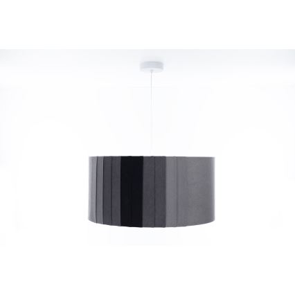 Κρεμαστό φωτιστικό με καλώδιο STRIPES, 1xE27/60W/230V, Ø 40 εκ., γκρι