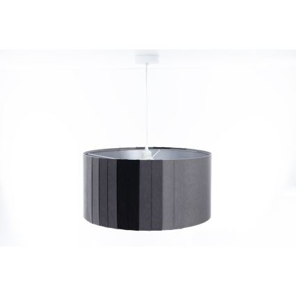 Κρεμαστό φωτιστικό με καλώδιο STRIPES, 1xE27/60W/230V, Ø 40 εκ., γκρι