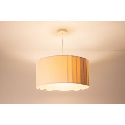 Κρεμαστό φωτιστικό με καλώδιο STRIPES 1xE27/60W/230V Ø 60 cm κρεμ