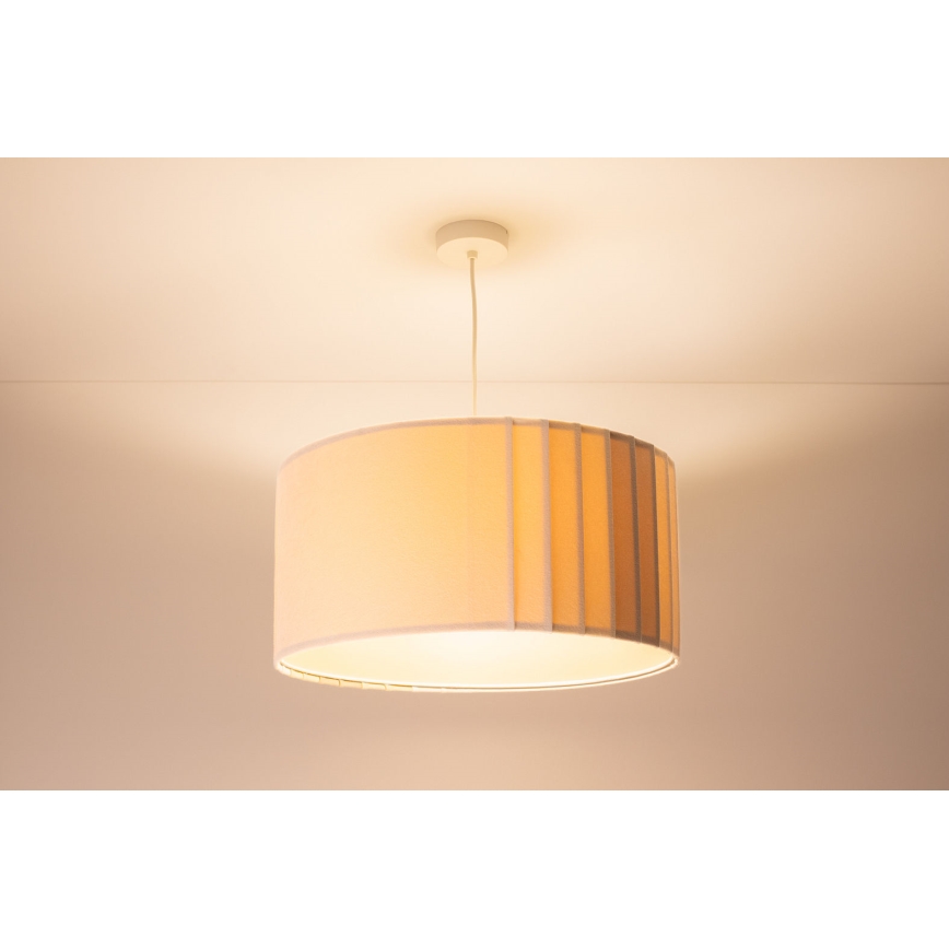 Κρεμαστό φωτιστικό με καλώδιο STRIPES 1xE27/60W/230V Ø 60 cm κρεμ