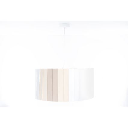 Κρεμαστό φωτιστικό με καλώδιο STRIPES 1xE27/60W/230V Ø 60 cm κρεμ