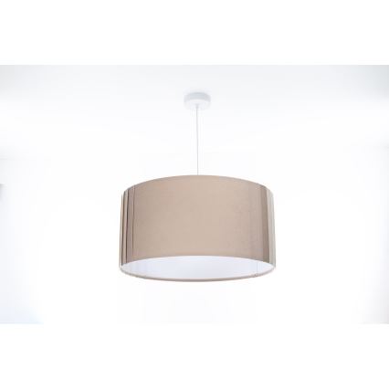 Κρεμαστό φωτιστικό με καλώδιο STRIPES 1xE27/60W/230V διάμ. 40 cm μπεζ