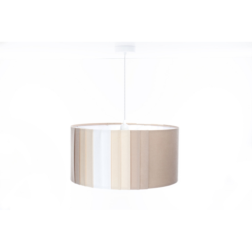 Κρεμαστό φωτιστικό με καλώδιο STRIPES 1xE27/60W/230V διάμ. 40 cm μπεζ