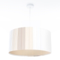 Κρεμαστό φωτιστικό με καλώδιο STRIPES, 1xE27/60W/230V, διάμ. 40 εκ., κρεμ απόχρωση