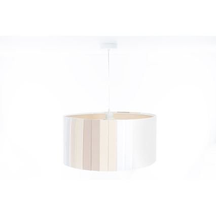 Κρεμαστό φωτιστικό με καλώδιο STRIPES, 1xE27/60W/230V, διάμ. 40 εκ., κρεμ απόχρωση