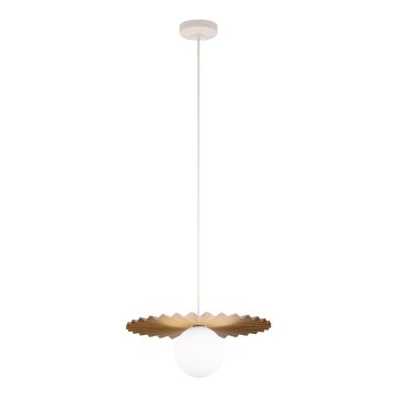 Κρεμαστό φωτιστικό με καλώδιο SUNPLISS 1xG9/10W/230V Ø 35 cm χρυσό/κρεμ