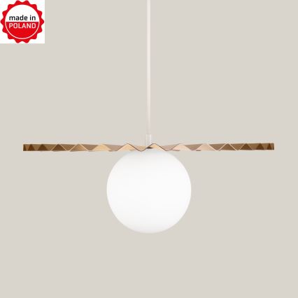 Κρεμαστό φωτιστικό με καλώδιο SUNPLISS 1xG9/10W/230V Ø 35 cm χρυσό/κρεμ