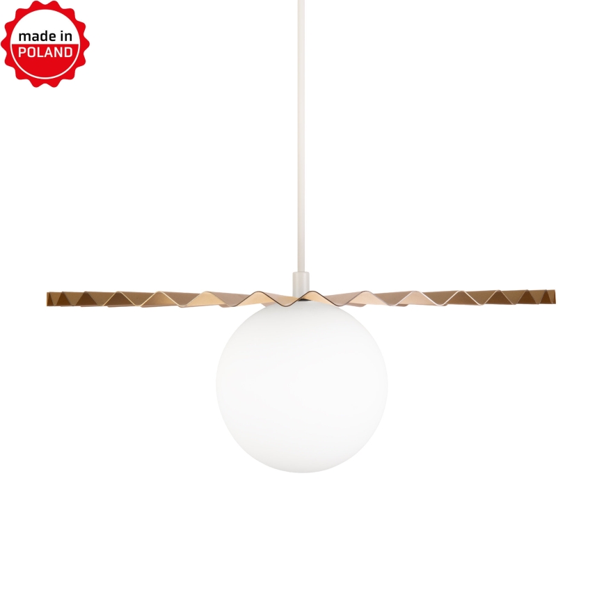 Κρεμαστό φωτιστικό με καλώδιο SUNPLISS 1xG9/10W/230V Ø 35 cm χρυσό/κρεμ