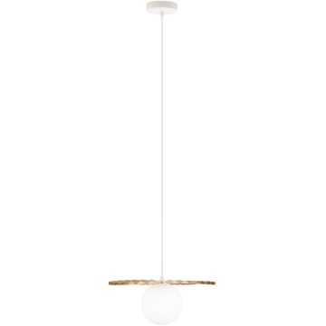 Κρεμαστό φωτιστικό με καλώδιο SUNPLISS, 1xG9/10W/230V, διάμ. 30 εκ., χρυσό/κρεμ