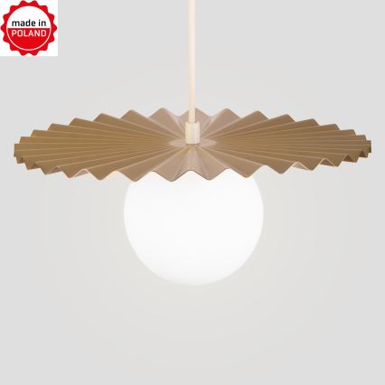 Κρεμαστό φωτιστικό με καλώδιο SUNPLISS, 1xG9/10W/230V, διάμ. 30 εκ., χρυσό/κρεμ
